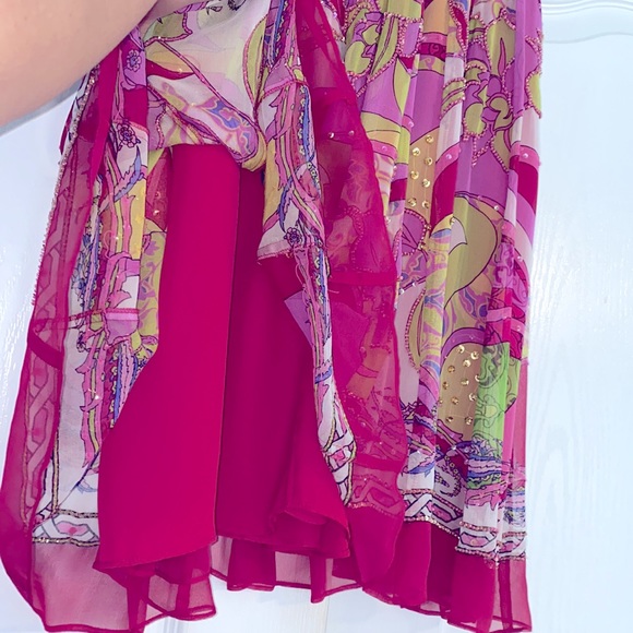 ECI, size 4, 100% silk, vintage, sequin, swing skirt. - Picture 3 of 6